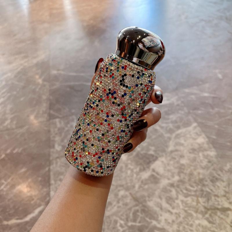 Мини-высокая красота женская термос кружка онлайн знаменитости ручной работы с инкрустацией бриллиантами автомобильная чашка для воды 304 карманная чашка из нержавеющей стали бутылка для воды
