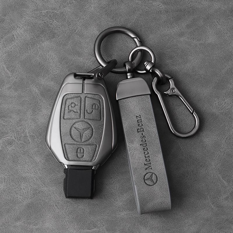 CSB1 New 3 Buttons for Mercedes Benz A B C E S G Class W204 W205 W212 W213 GLC GLA CLA Carbon Fiber Car Key Case Cover Shell Keychain