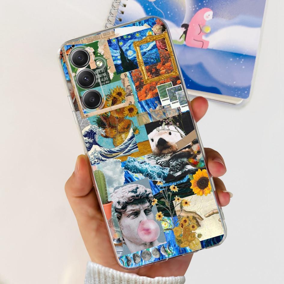 For Samsung Galaxy A25 5G Case Silicone Soft TPU Bumper Cute Cartoon Cat Butterfly Phone Cover For Samsung A25 5G 2023 A 25 Capa