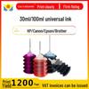 "Universal 4-Color Dye Ink for HP, Brother, Epson, Canon Inkjet Printers - 30ml & 100ml"