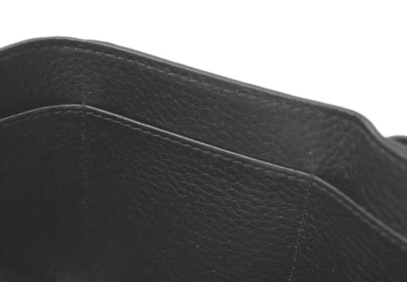 Кошелек Prada 1MH021 PRADA с кошельком для монет GL с логотипом VITELLO GRAIN NERO из телячьей кожи с черной золотой фурнитурой, тройное сложение [предмет]