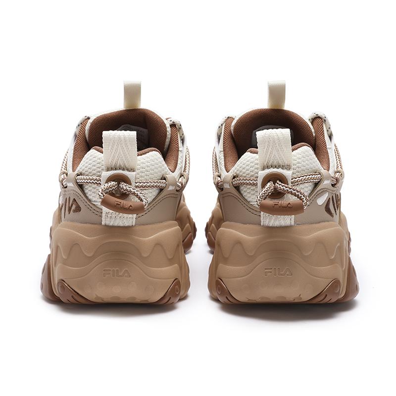 Fila Fluid 5 Кошачья лапка 5 Модные Ретро Повседневные Удобные Универсальные Низкие Кроссовки Женские кроссовки Белый Коричневый F12W442115FAS