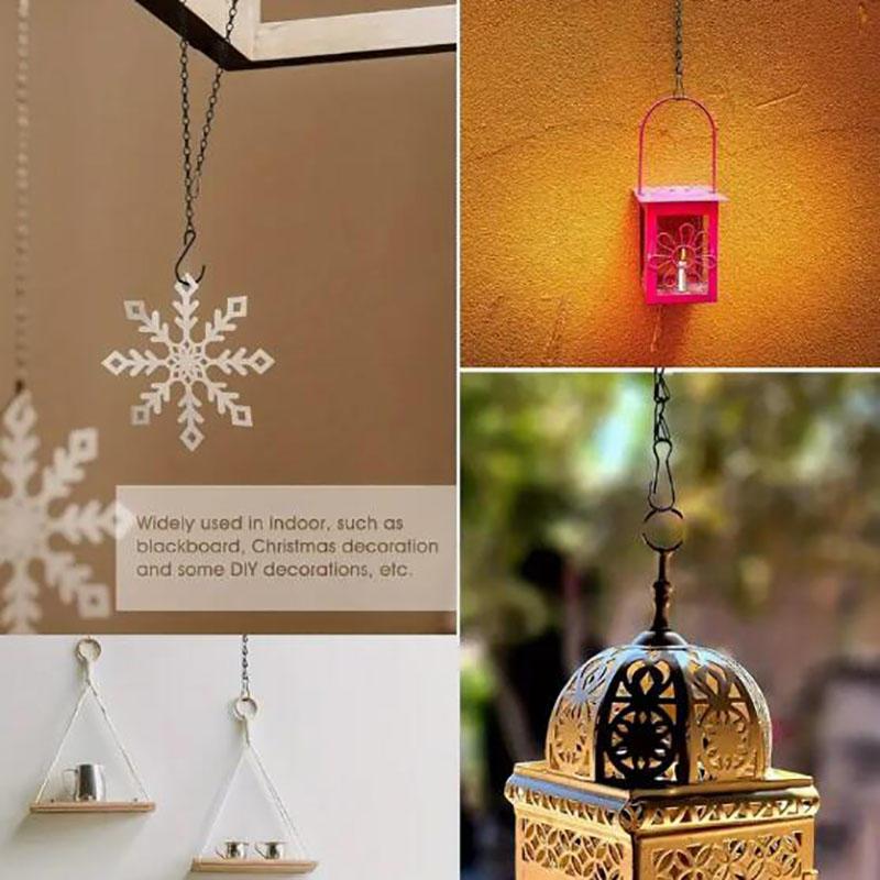Plant Hanging Chains for Flower Pot Basket Versatile Length Sturdy Metal for Bird Feeder Planters Lanterns Ornaments Home Garden Support