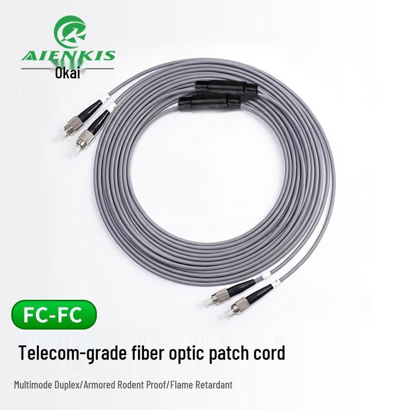 AIENKIS Armored OM2 Multimode Fiber Optic Patch Cable