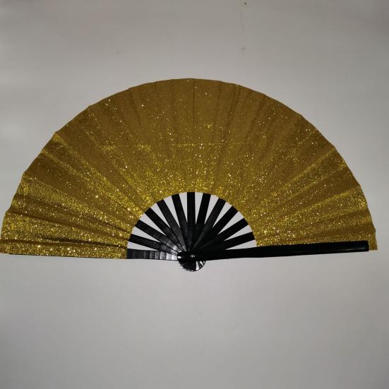 Большой складной блестящий ручной вентилятор с сумкой для хранения, женский сверхлегкий портативный декоративный ручной вентилятор, реквизит для вечеринки в честь косплея