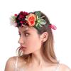 Искусственная гирлянда на голову на Хэллоуин, искусственная цветочная гирлянда на голову, фестиваль, бохо, хиппи, пляж