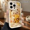 Чехол для телефона: 2D плоский дизайн, подходит для защитного чехла iPhone 18 17 16 15 14 13 Pro, медовый медведь, идеальный подарок на Рождество и Хэллоуин