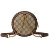 Gucci Ophidia Полоска с логотипом Канва и кожа Круглая сумка Рюкзак Мини Женский рюкзак Эбеновый Коричневый 598661-96IWG-8745