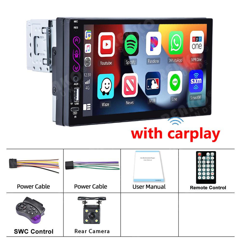 Reakosound 1 Din Универсальный CarPlay Android-Auto Автомобильный Радиоприемник Стерео MP5 Mp3 Плеер 7 Дюймов AutoRaido Для Volkswagen Nissan Toyota