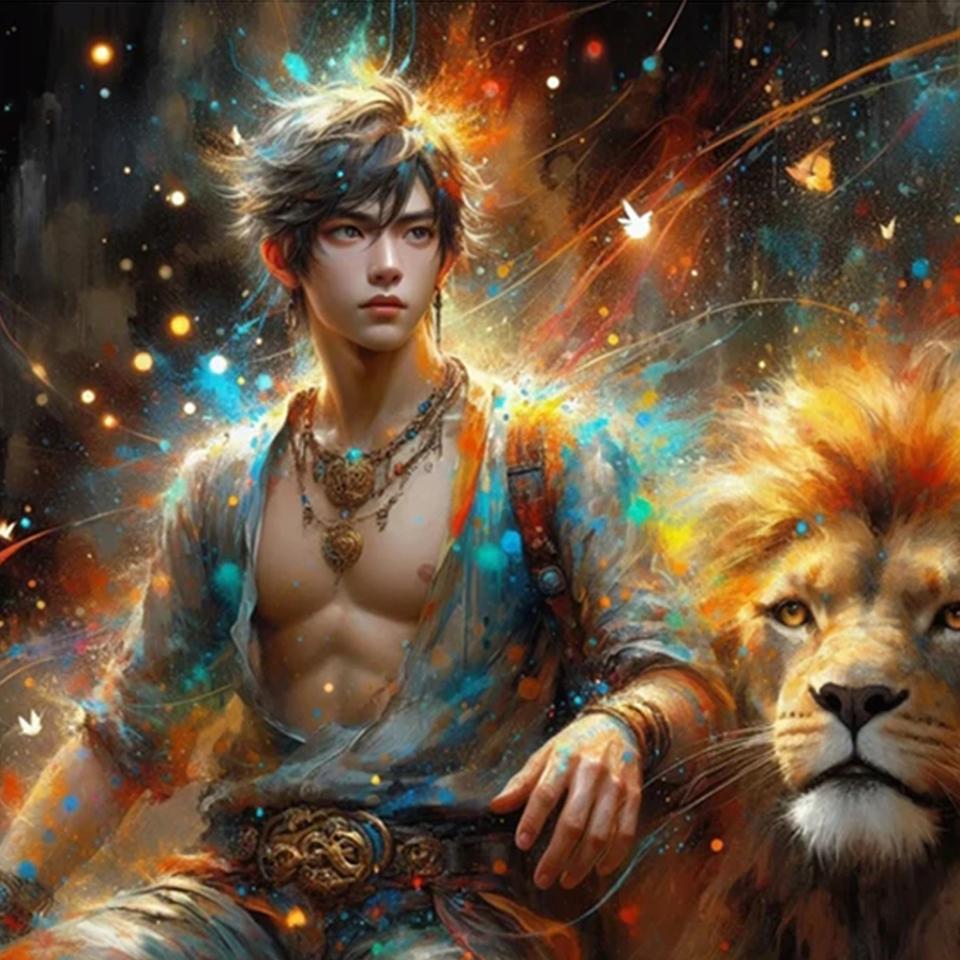 Новый круглый квадратный алмазный мозаичный художественный портрет 5d Diy алмазная живопись лев красивый мальчик вышивка крест набор украшение для дома