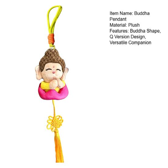 Мультяшный кулон Будды брелок со шнурком плюшевая кукла игрушка мягкий бархат подвесное украшение для сумки