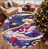 Sailor Moon Pattern Round Rug, Indoor/Outdoor Mat, for Picnic, Gameroom, Bedroom, Office, Living Room, Home Decor Carpet, Birthday Gift