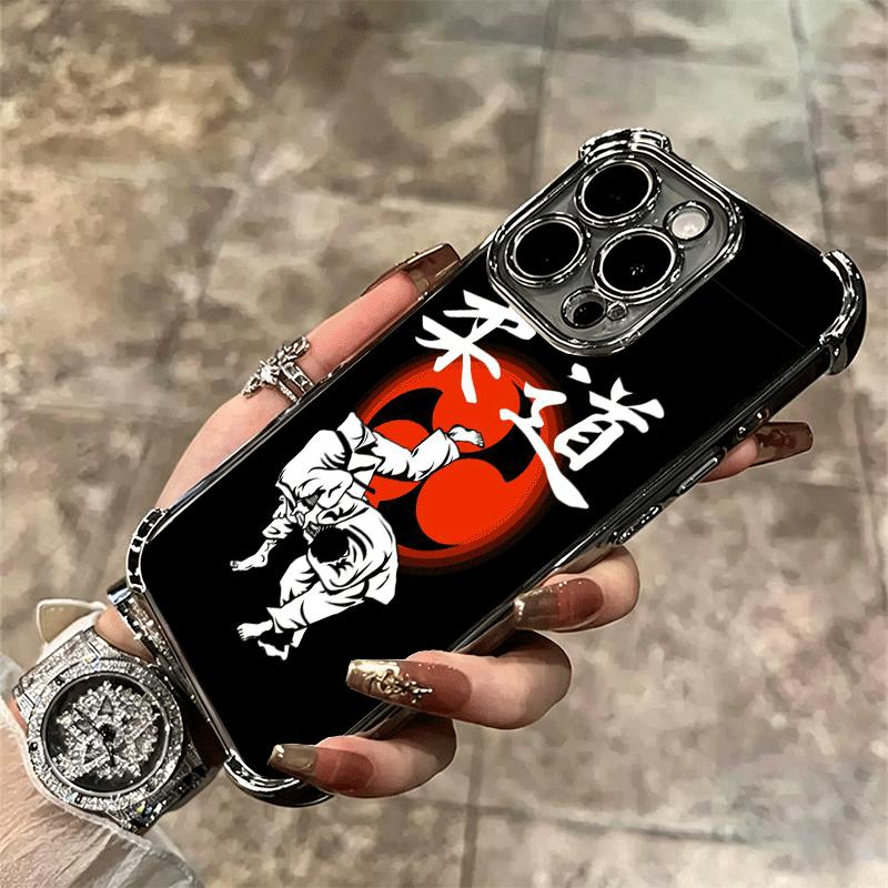 Чехол для телефона с бразильским покрытием Judo Jiu Jitsu BJJ для iPhone 16 17 Pro Max Air 16E 14 15 Plus 12 13 Mini, противоударный, с воздушной подушкой