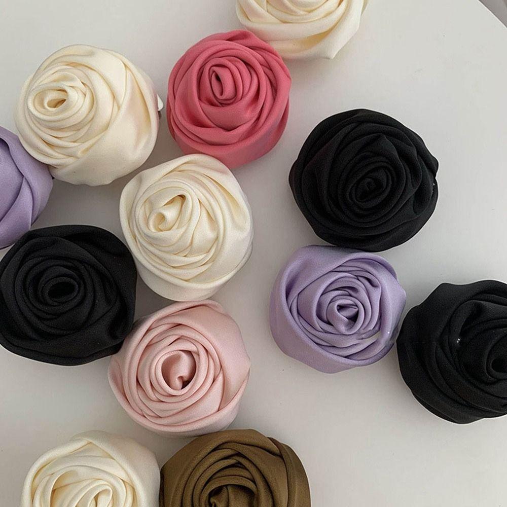Hair Tie Rose Hair Rope Korean Style Elastic Hair Band Creative Silk Satin Hair Rope  Girl