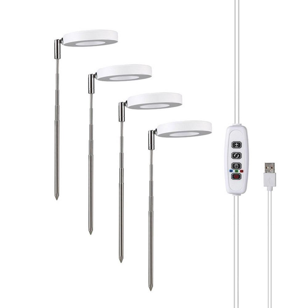 Регулируемая по высоте лампа для выращивания растений с основанием 1/2/3/4 головки потолочная кольцевая лампа для выращивания растений Главная