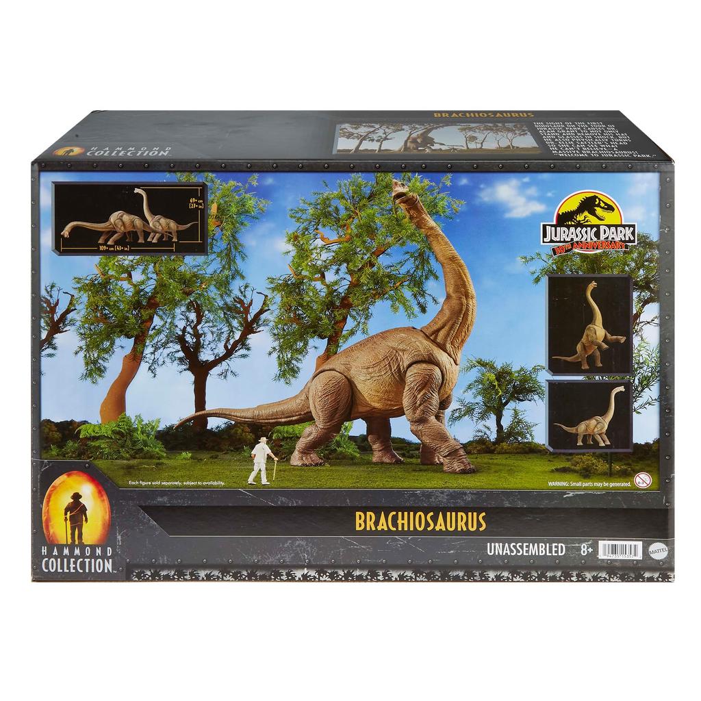Коллекция Mattel Jurassic World Hammond Brachiosaurus, максимальный возраст 109 лет и HNY77 (МИР ЮРСКОГО ПЕРИОДА) [Общая длина приблизительно. см] [Игрушка динозавр] [8