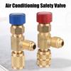 Air Conditioning Repair and Fluoride R22 R410 AC Valve Filler Joint Safety Adapter 1/4 " Air Conditioning Refrigerant Valve 1pc