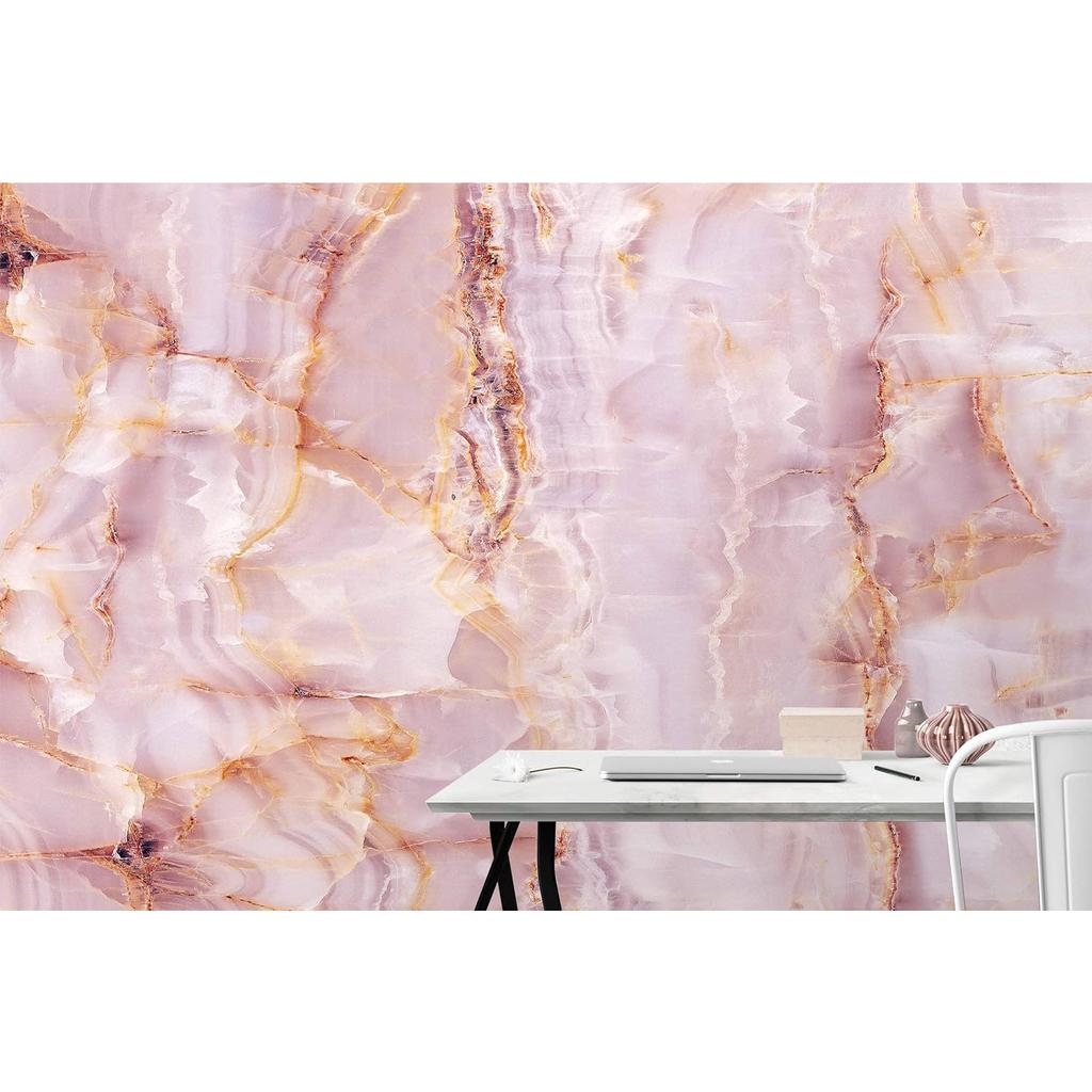 Modern Pink Marbling Wall Paper 3d Marble Wall Mural Luxury Fashion Marble Mural Living Room Sofa Tv Background Wall Mural