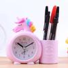 Bee Alarm Clock & Pen Holder: Cute, Fashionable, Cartoon Design for Bedside - Ideal for Students and Kids.