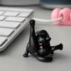 3D-печатная фигурка кота, лижущего зад, забавная черно-белая статуэтка котенка, скульптура животного, настольное украшение для дома, офиса, книжной полки