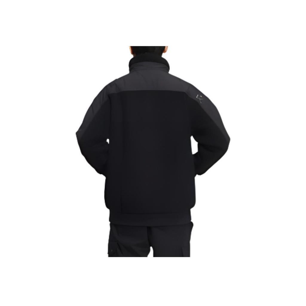 Adidas Цветной блок логотип вышивка накладной карман воротник-стойка куртка с длинными рукавами мужские куртки черные HP1388