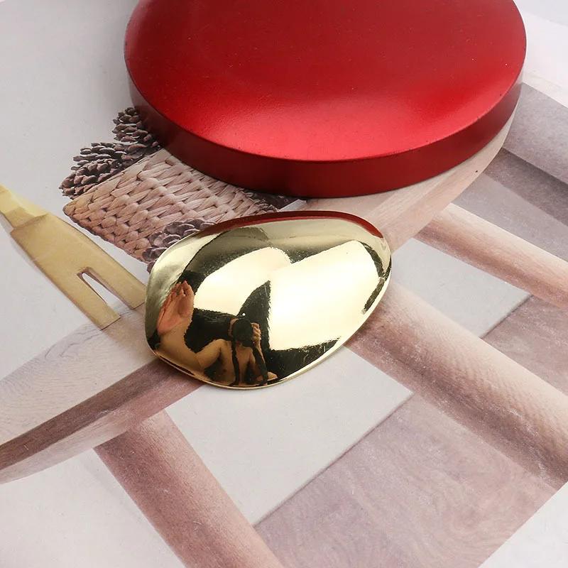 Геометрические Глянцевые Золотой Серебряный Цвет Металлические Яйцо Ракушка Заколки Для Волос Зажимы Для Женщин Девочек Вечеринка Украшения Для Волос Шпильки