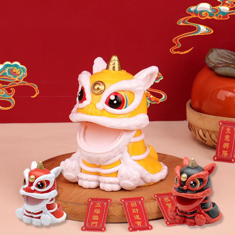 Новогоднее украшение в виде танцующего льва 2025 года, китайский праздник весны, настольные талисманы, украшения, декор салона автомобиля, новогодние подарки