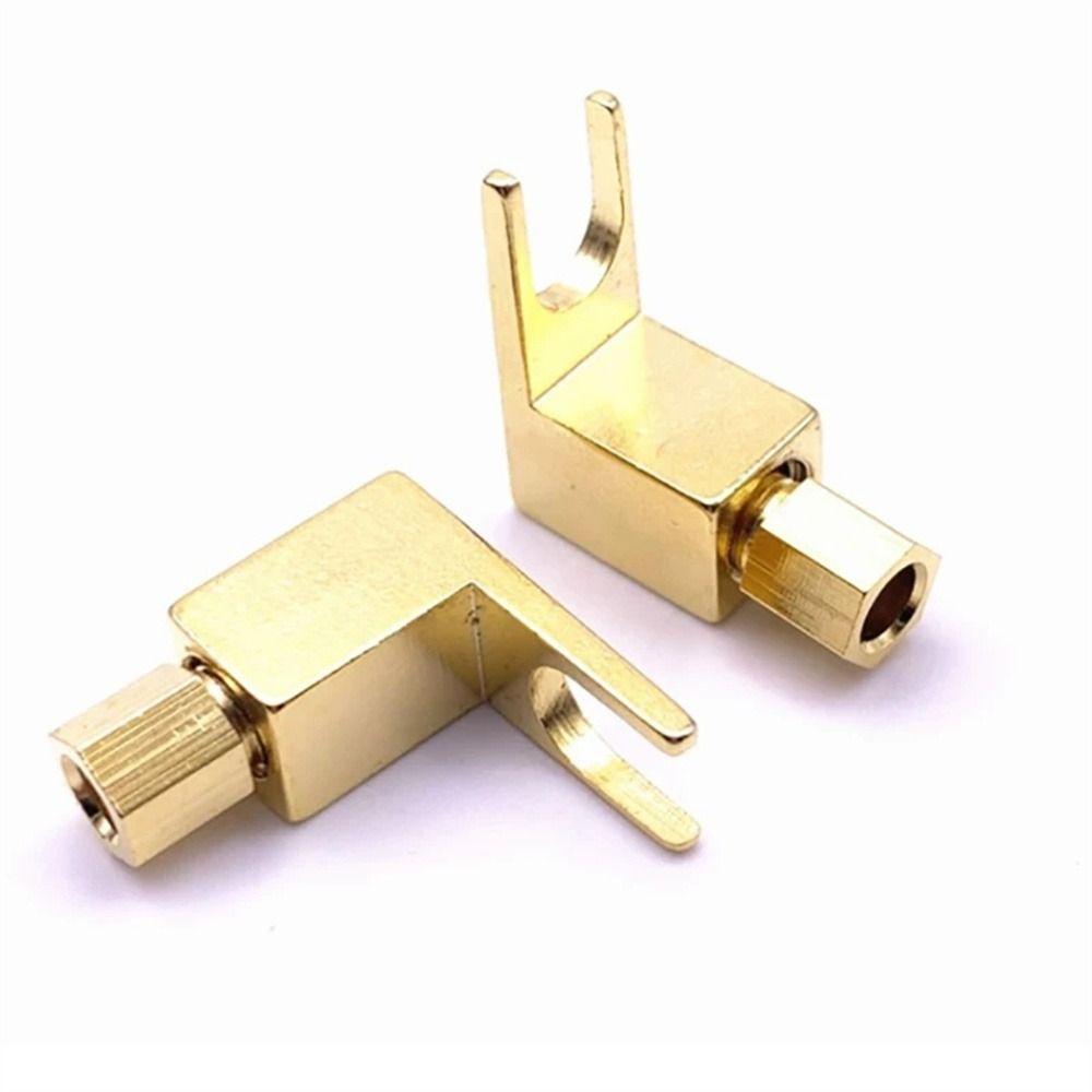 Y Type Speaker Cable Connector Spade Plug Connector Plug Banana to Spade Adapte U Spade Connector