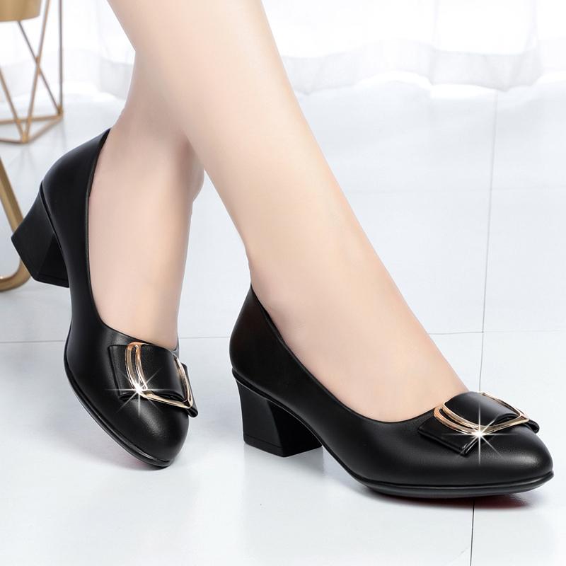 Женская мода высокого качества черные лакированные весенние туфли на квадратном каблуке без застежек женские крутые осенние туфли Femininas