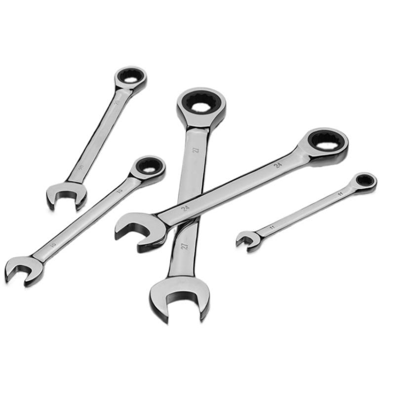 Набор ключей с трещоткой, 6 шт., торцевые торцевые метрические ключи с открытым концом и двойной головкой