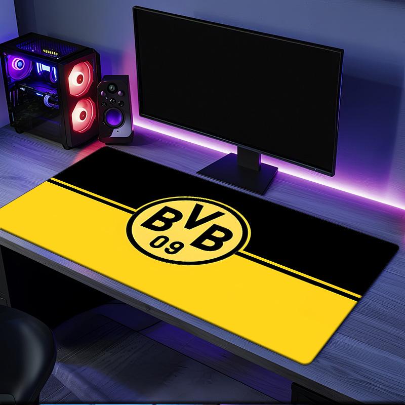 Коврик для мыши футбольного клуба Bvb 09, резиновая основа, коврик для стола для киберспорта, коврик для мыши для геймеров и офисного использования, игровой стол, легко моющийся коврик