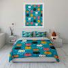 Cute Cat Faces Pattern Design Bedding Duvet Cover Set  (1*Duvet Cover 2*Pillowcases, without duvet insert)