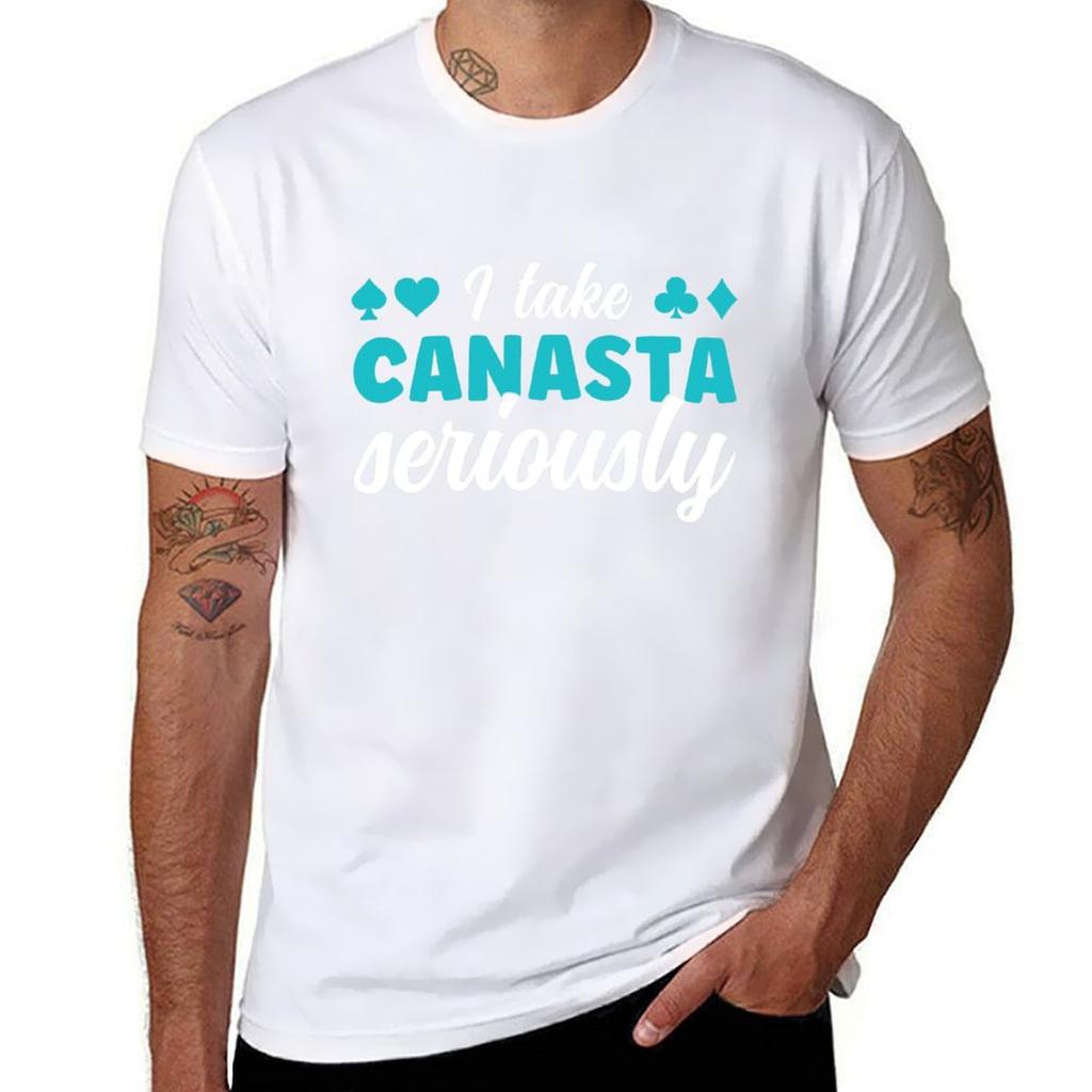 Я серьезно хлопок 100% Canasta аниме Игрок футболка оверсайз Canasta Take shirts бренд мужской т роскошная футболка