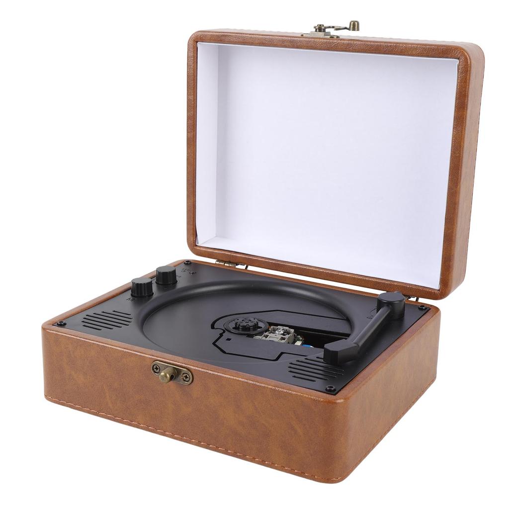 Портативный CD-плеер Bluetooth с динамиками, ретро-чемодан, CD-плеер с дистанционным управлением