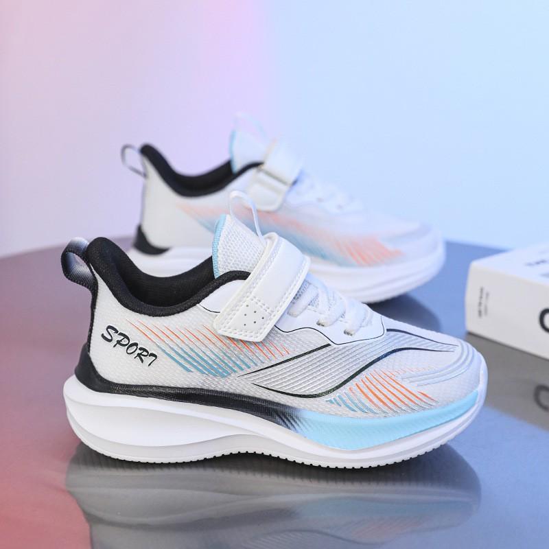 Kids Running Shoes Boys Girls Lightweight Breathable Training Sneakers With Cushioning Non-Slip Sole