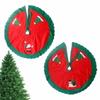 Merry Christmas Tree Skirts with Bandage Blanket Carpet Natal Gift New Year Christmas Decorations for Home Tree Skirt