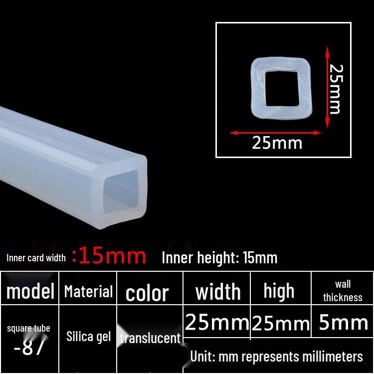 High-Temperature Resistant Silicone Square Tubing: Durable, Customizable, Aging-Resistant Rubber Sheath and Hollow Sealing Strip.