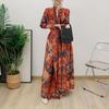 2024 Middle East Women’s Long Printed Robe Dress