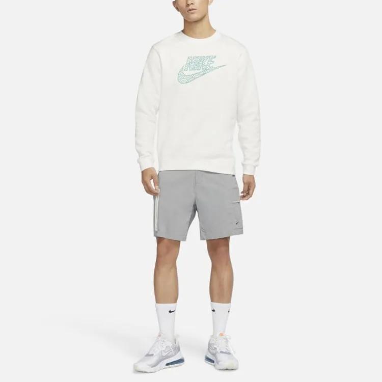 Nike Sweatshirts Men's White Crew Neck Moderate Regular (Unisex) Sweatshirts DR7829 133