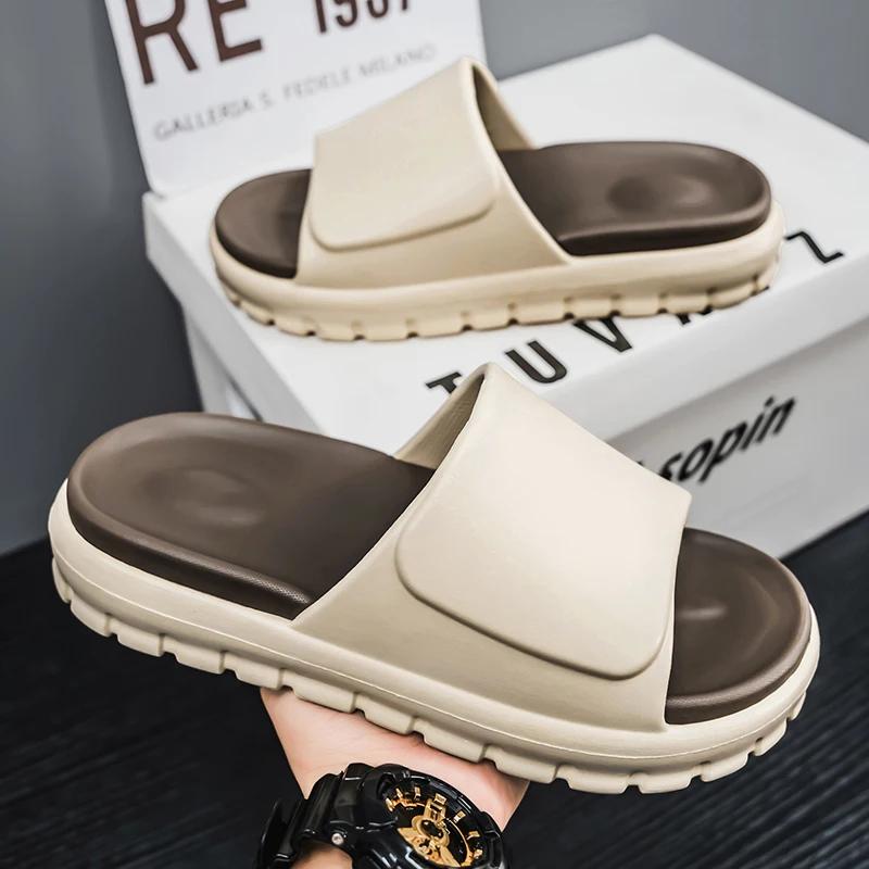 2025 Летние пляжные сандалии для отдыха на открытом воздухе Женская повседневная обувь Мужские шлепанцы Мужские сандалии Брендовые женские и мужские тапочки Модные шлепанцы из ЭВА