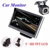5 Inch Car Monitor TFT LCD HD Digital + HD 12LED Car Rearview Camera LED Night Vision Reverse Parking Waterproof