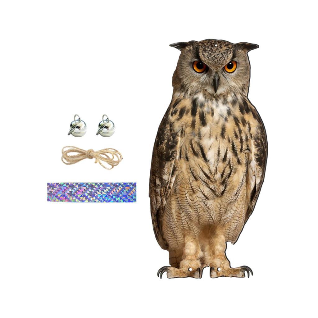 Поддельная сова Реалистичное украшение Сова Пугало Отпугиватель птиц Статуя поддельной совы Приманка для декора сада Крыши Открытый двор
