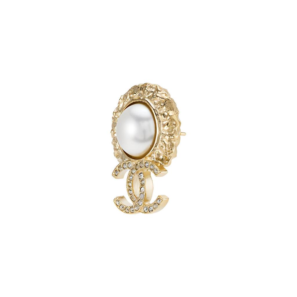 CHANEL Metal Stud Earrings Women's Gold AB7748-B07445-NG586