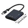 Высокоскоростной USB 3.0 кардридер с двойными разъемами USB A и USB C для карт TF, алюминиевый корпус, драйверы не требуются