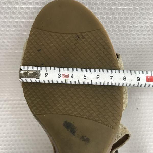 Женские сандалии на танкетке UGG 23 бежевые кожаные туфли на каблуке(ИСПОЛЬЗОВАЛ)