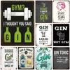 Metal Tin Signs Drink Gin Tonic Wall Decoration Plaque Vintage Art Poster Iron Painting for Man Cave Home Cafe Garden Club Bar