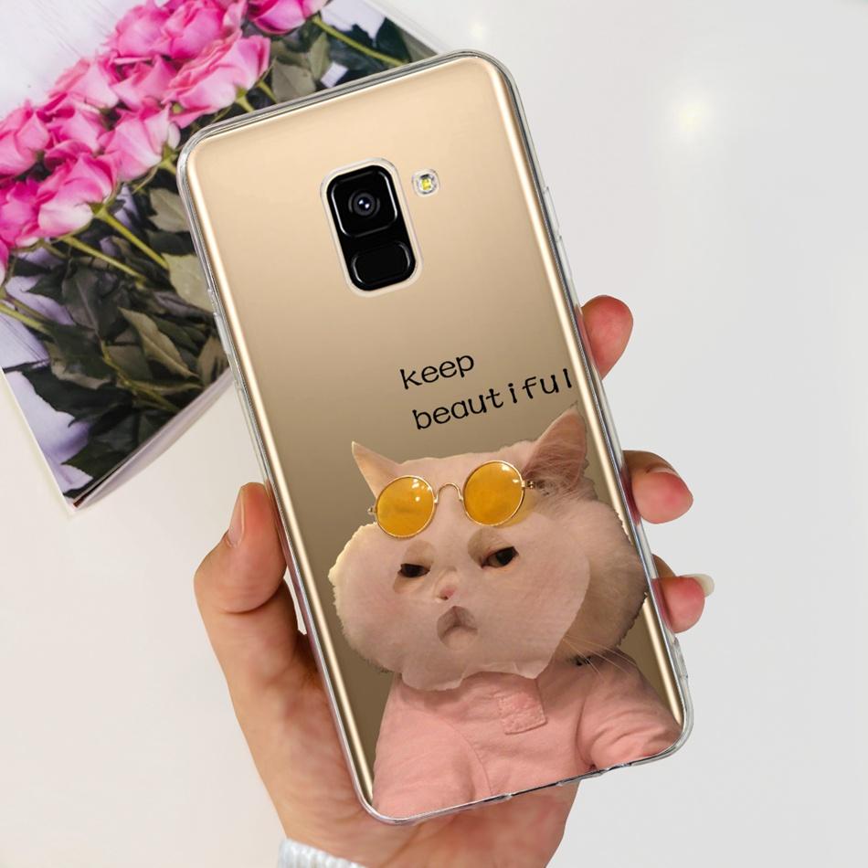 Для Samsung Galaxy A8 (2018) / A8+ (2018) Мягкий силиконовый TPU чехол SM-A730F A530F для Samsung A 8 A8 Plus, милые чехлы с мультяшными пандами