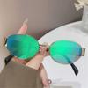 Metal Frame Oval Sunglasses Summer Classic Shades Fashion Punk Sun Glasse  for Women & Men