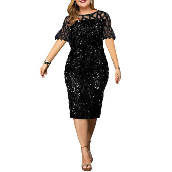 Облегающее платье с блестками, блестящее летнее стильное сверкающее сетчатое платье для свиданий