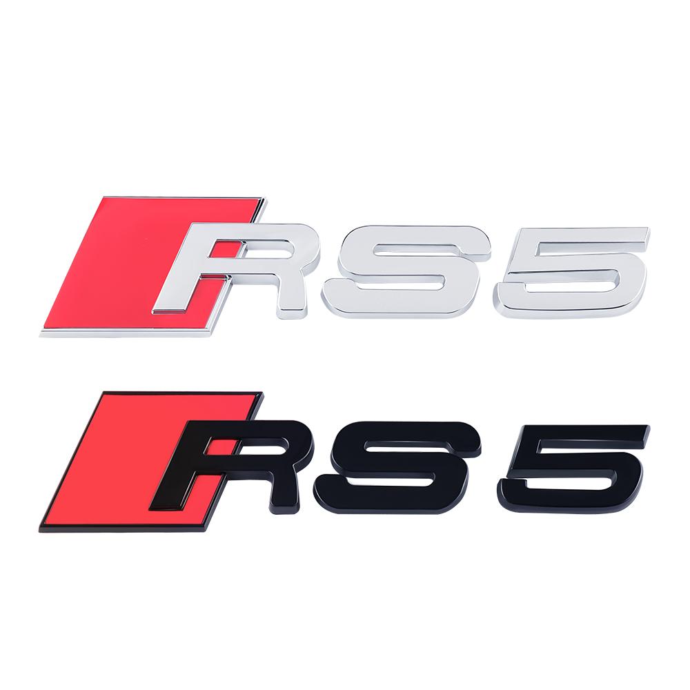 3D Metal Badge Stickers For Q1 Sline S3 S4 S5 S6 S7 S8 RS3 RS4 RS5 RS6 RS7 RS8 Car Logo Emblem Trunk Decoration Accessories